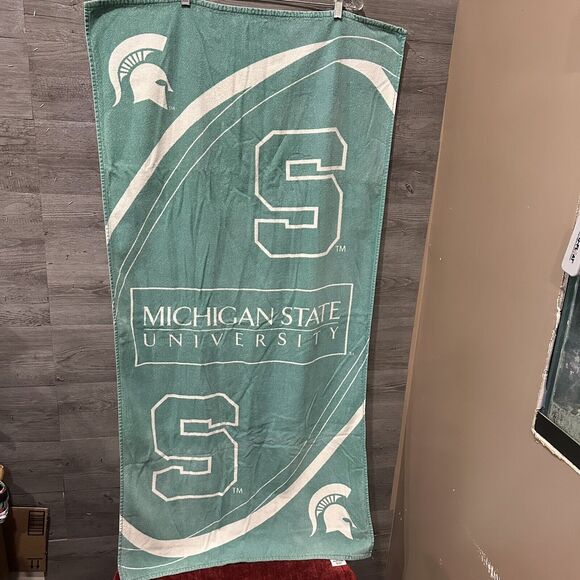 Michigan State University Spartans Vintage Beach Towel College Sparty 28” X 55” - Picture 1 of 6